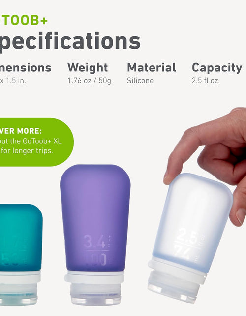 Load image into Gallery viewer, Gotoob+ Refillable Silicone Travel Size Bottles with Locking Cap, 3Pk Set
