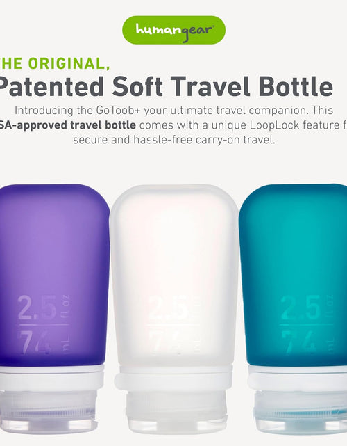 Load image into Gallery viewer, Gotoob+ Refillable Silicone Travel Size Bottles with Locking Cap, 3Pk Set
