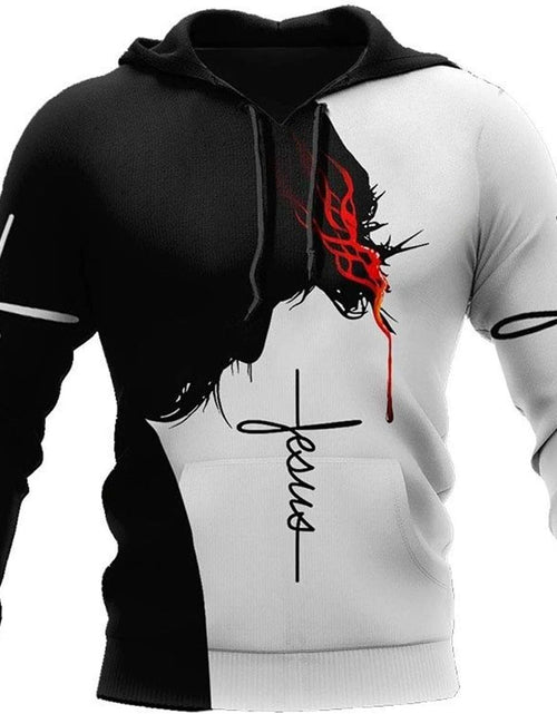 Load image into Gallery viewer, 3D Christian Jesus Hoodies for Men Women Unisex Praying Hands Sweatshirt Pullover King Printed Sweater
