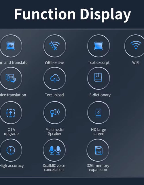Load image into Gallery viewer, HOMEFISH Offline Translation Pen Dictionary English Intelligent Scanning Point Reading 123 Languages Translator Pen
